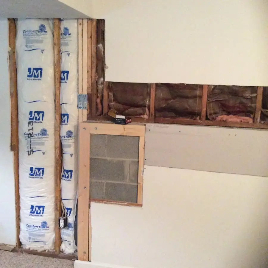 Wall insulation replacement during Structural Drying in New Milford
